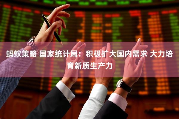 蚂蚁策略 国家统计局：积极扩大国内需求 大力培育新质生产力